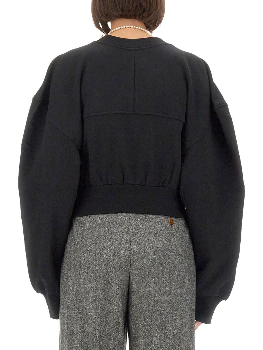 VIVIENNE WESTWOOD FELPA CON STAMPA ORB IN JERSEY DI COTONE