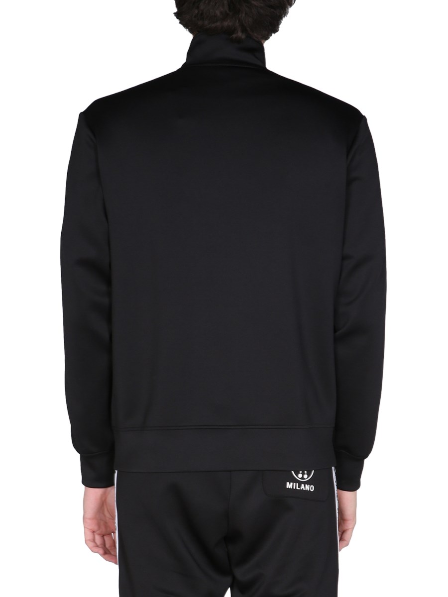 MOSCHINO FELPA "DOUBLE QUESTION MARKET" IN TESSUTO TECNICO