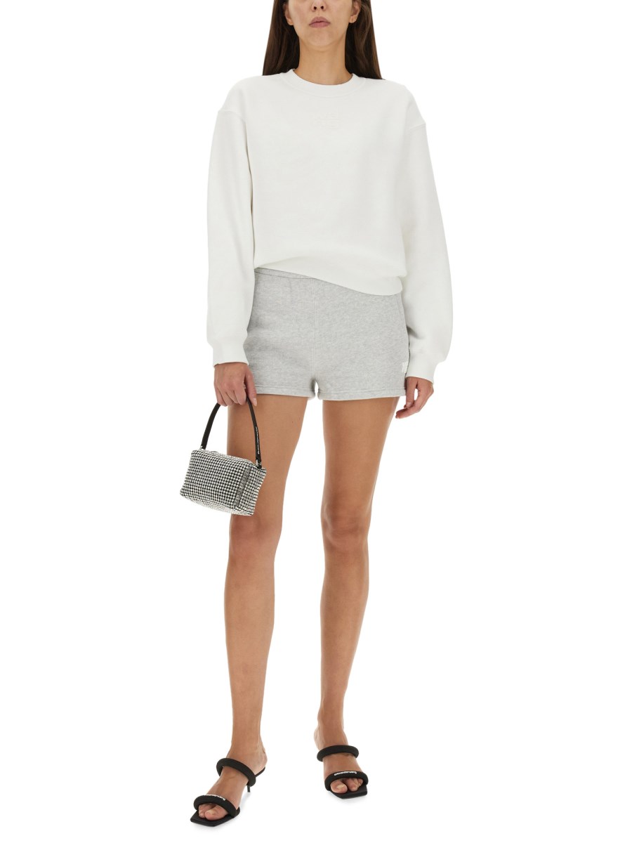 ALEXANDERWANG.T FELPA ESSENTIAL IN SPUGNA CON LOGO PUFF