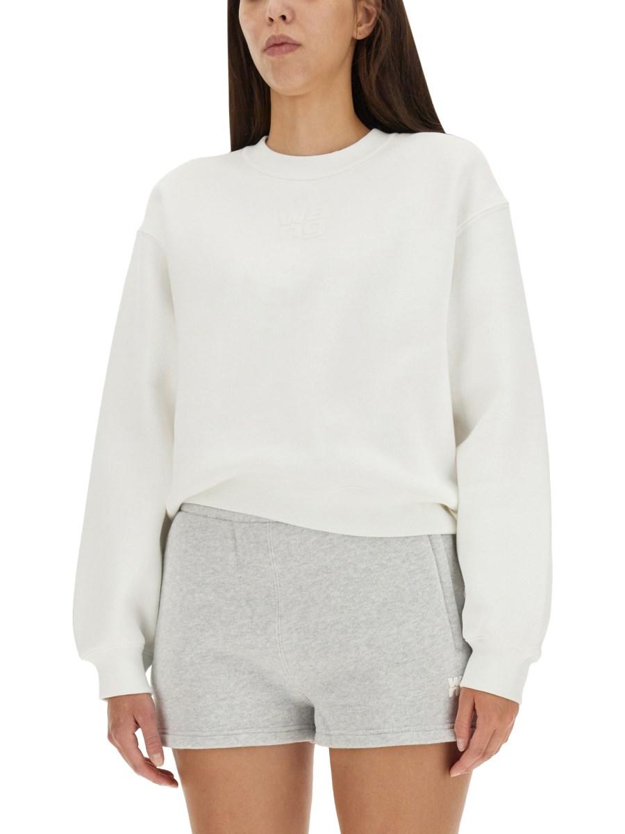 ALEXANDERWANG.T FELPA ESSENTIAL IN SPUGNA CON LOGO PUFF