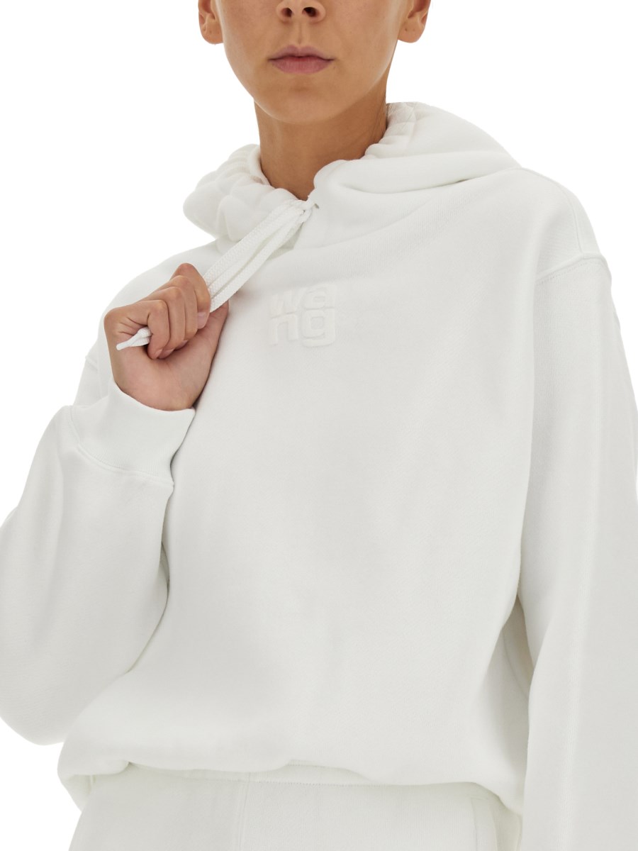 ALEXANDERWANG.T FELPA ESSENTIAL IN SPUGNA CON LOGO PUFF