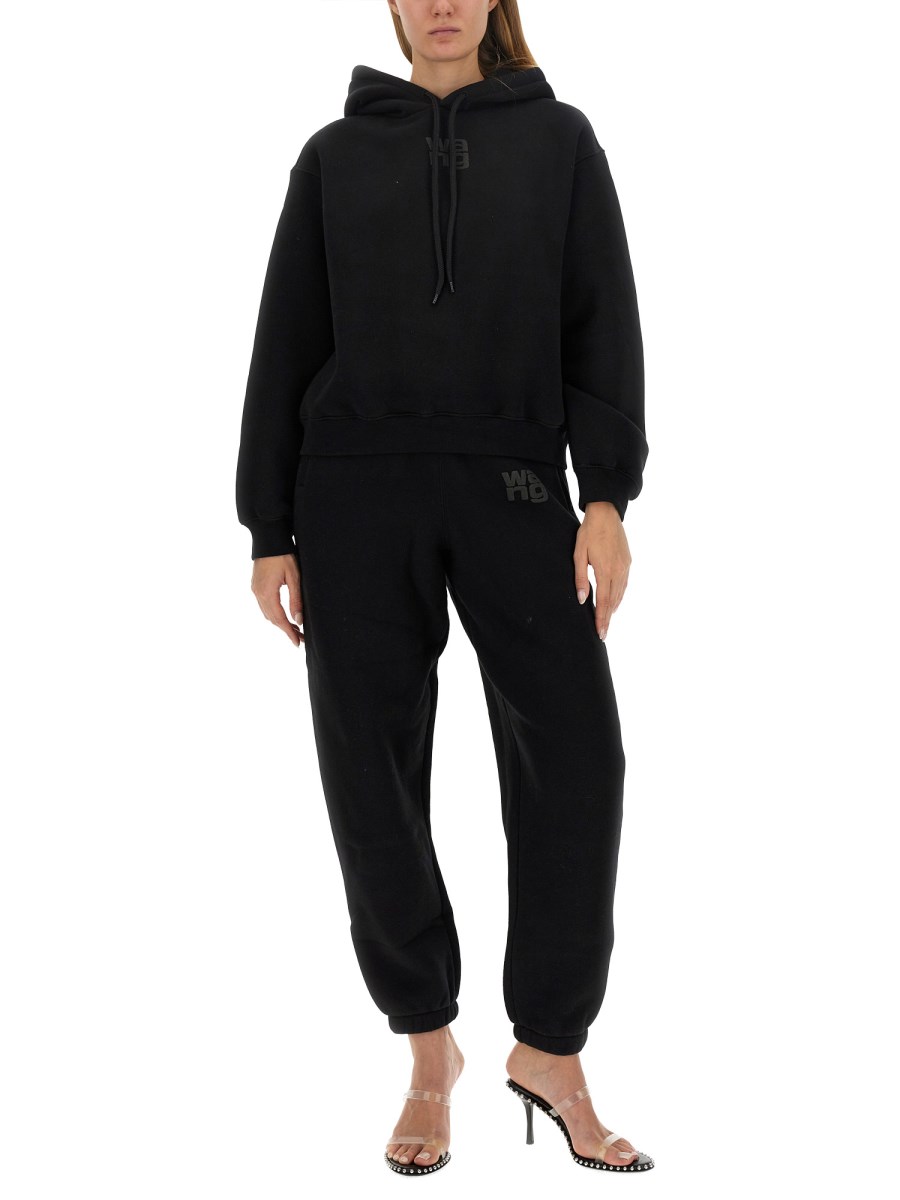 ALEXANDERWANG.T FELPA ESSENTIAL IN SPUGNA CON LOGO PUFF