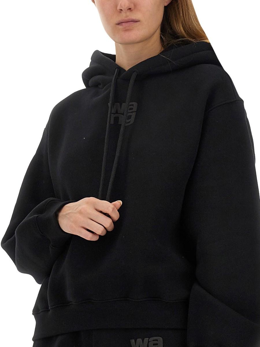 ALEXANDERWANG.T FELPA ESSENTIAL IN SPUGNA CON LOGO PUFF