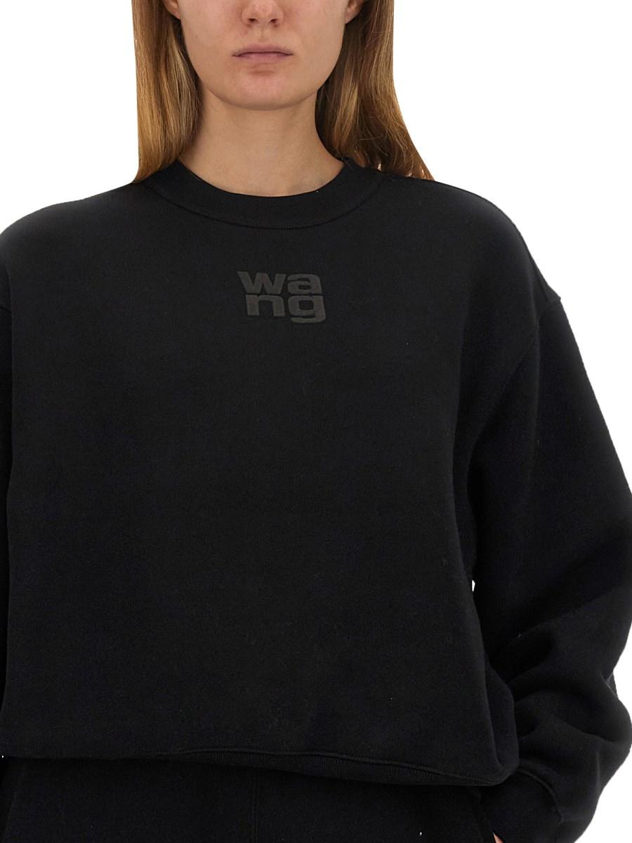 ALEXANDERWANG.T FELPA ESSENTIAL IN SPUGNA CON LOGO PUFF