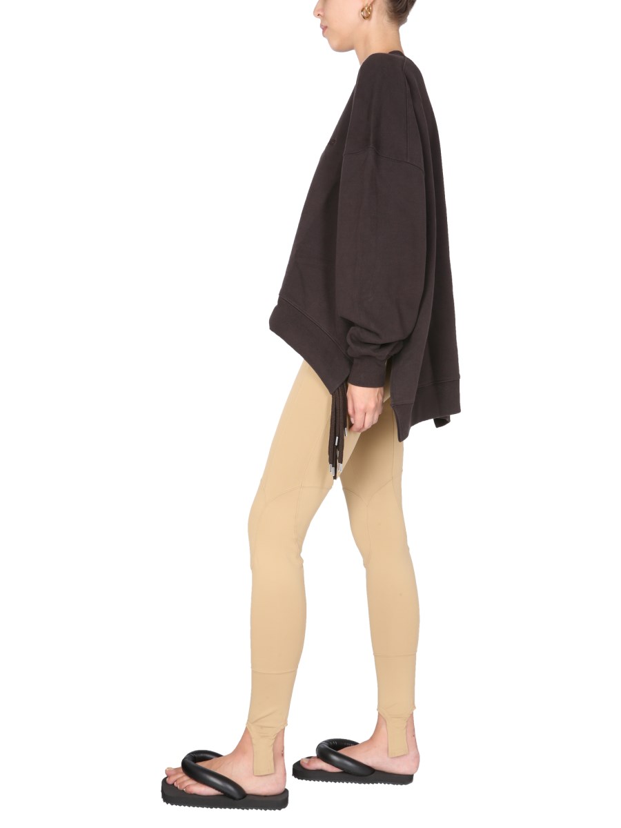 AMBUSH FELPA GIROCOLLO IN COTONE CON RICAMO LOGO E COULISSE