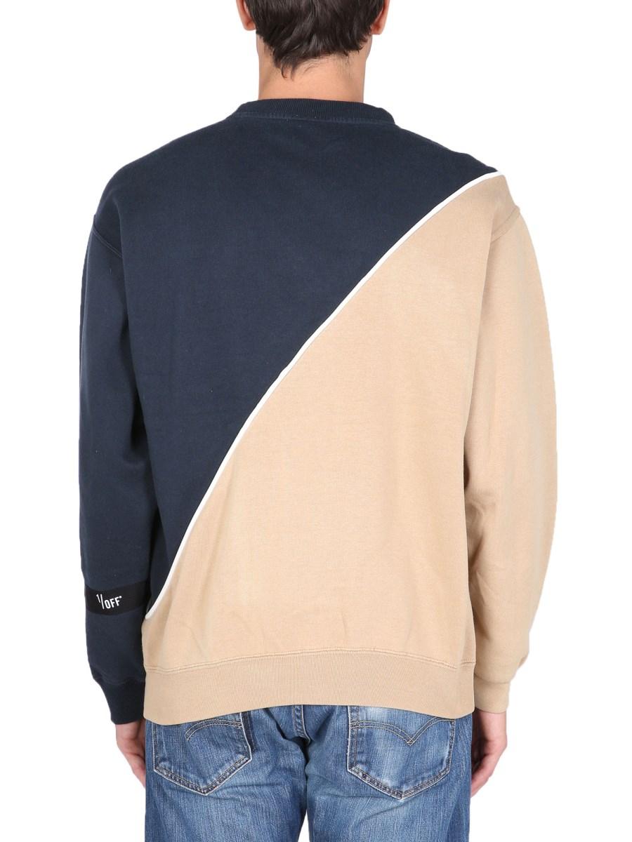 1/OFF FELPA GIROCOLLO IN COTONE REMADE REEBOK / CHAMPION