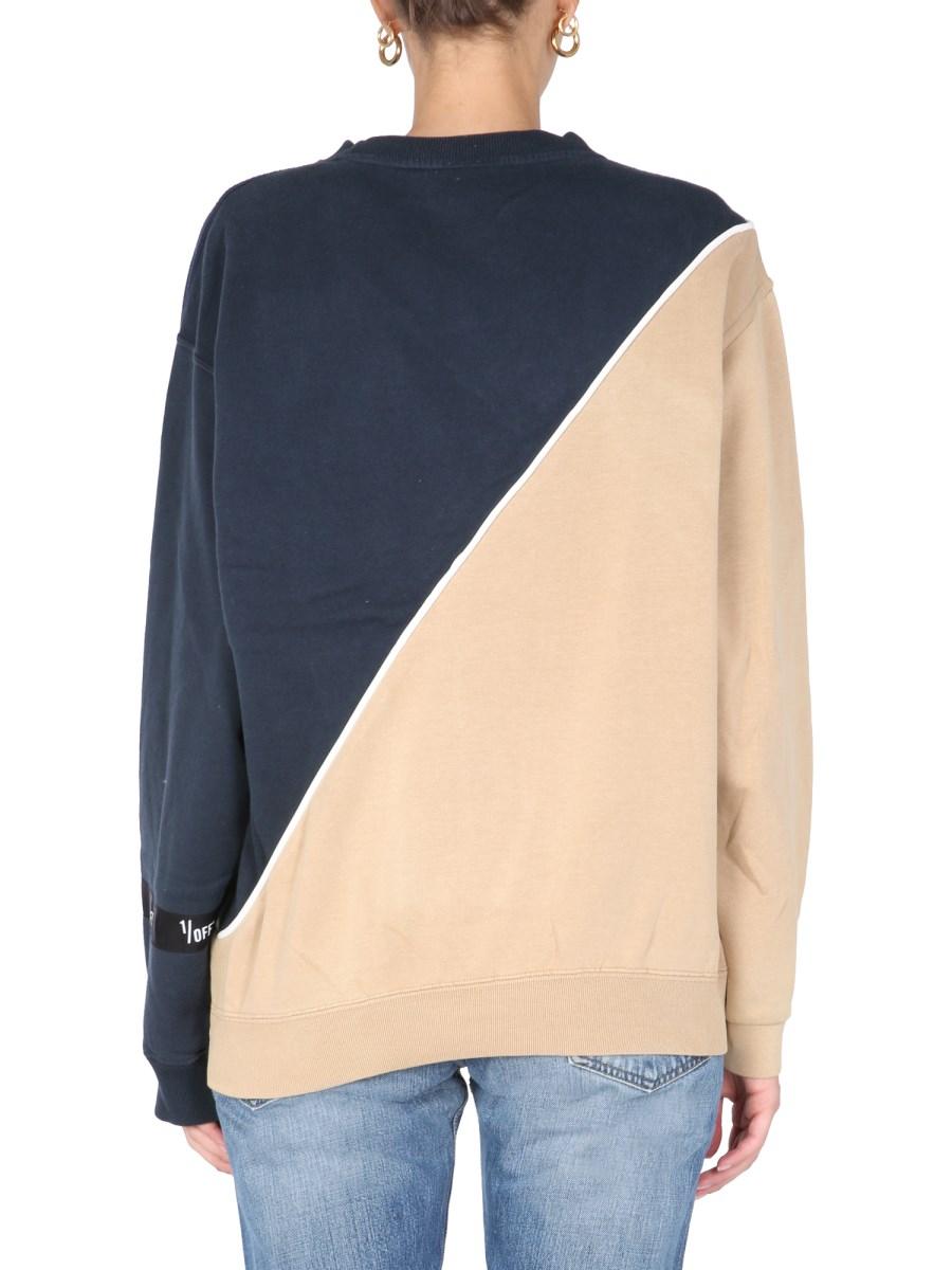 1/OFF FELPA GIROCOLLO IN COTONE REMADE REEBOK / CHAMPION