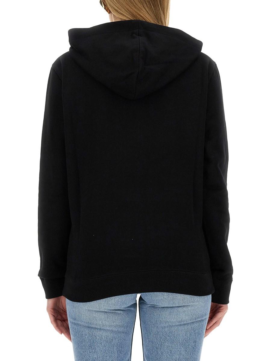 SAINT LAURENT FELPA IN COTONE BIOLOGICO CON STAMPA LOGO