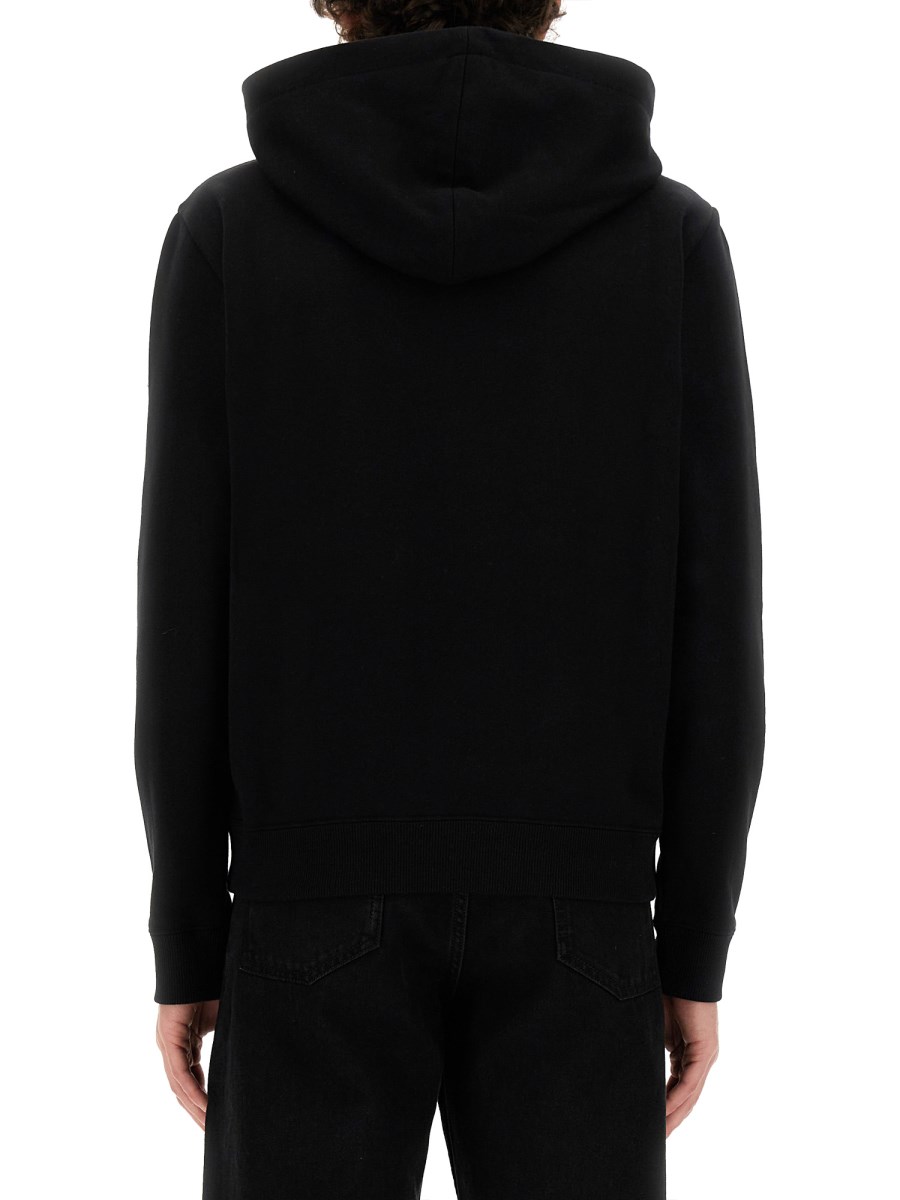SAINT LAURENT FELPA IN COTONE BIOLOGICO CON STAMPA LOGO