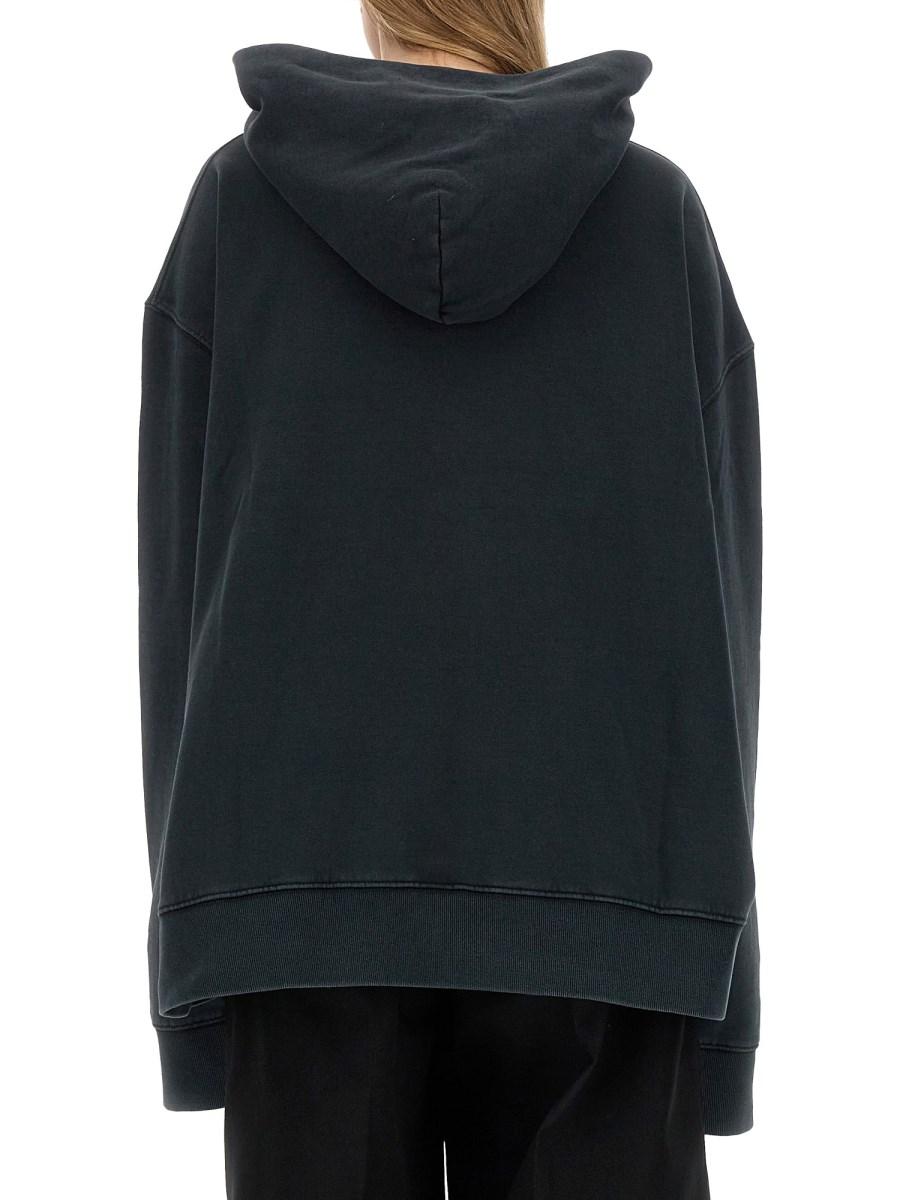 MAISON MARGIELA FELPA IN COTONE CON LOGO E CAPPUCCIO
