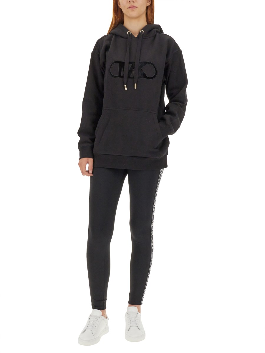MICHAEL BY MICHAEL KORS FELPA IN COTONE CON LOGO FLOCCATO