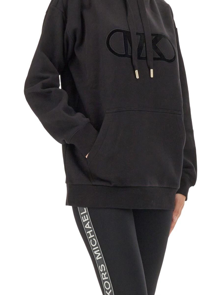 MICHAEL BY MICHAEL KORS FELPA IN COTONE CON LOGO FLOCCATO