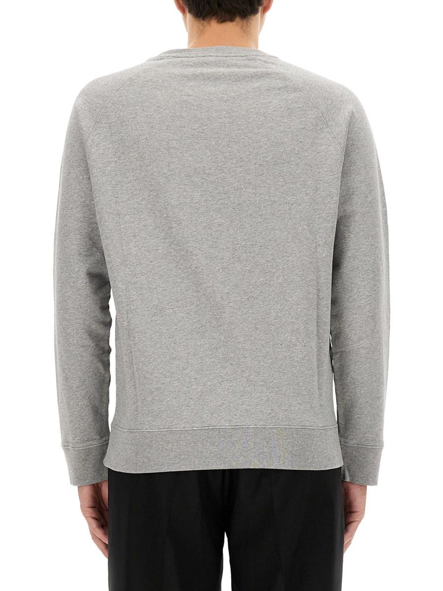 MAISON KITSUNÉ FELPA IN COTONE CON PATCH TRICOLOR FOX