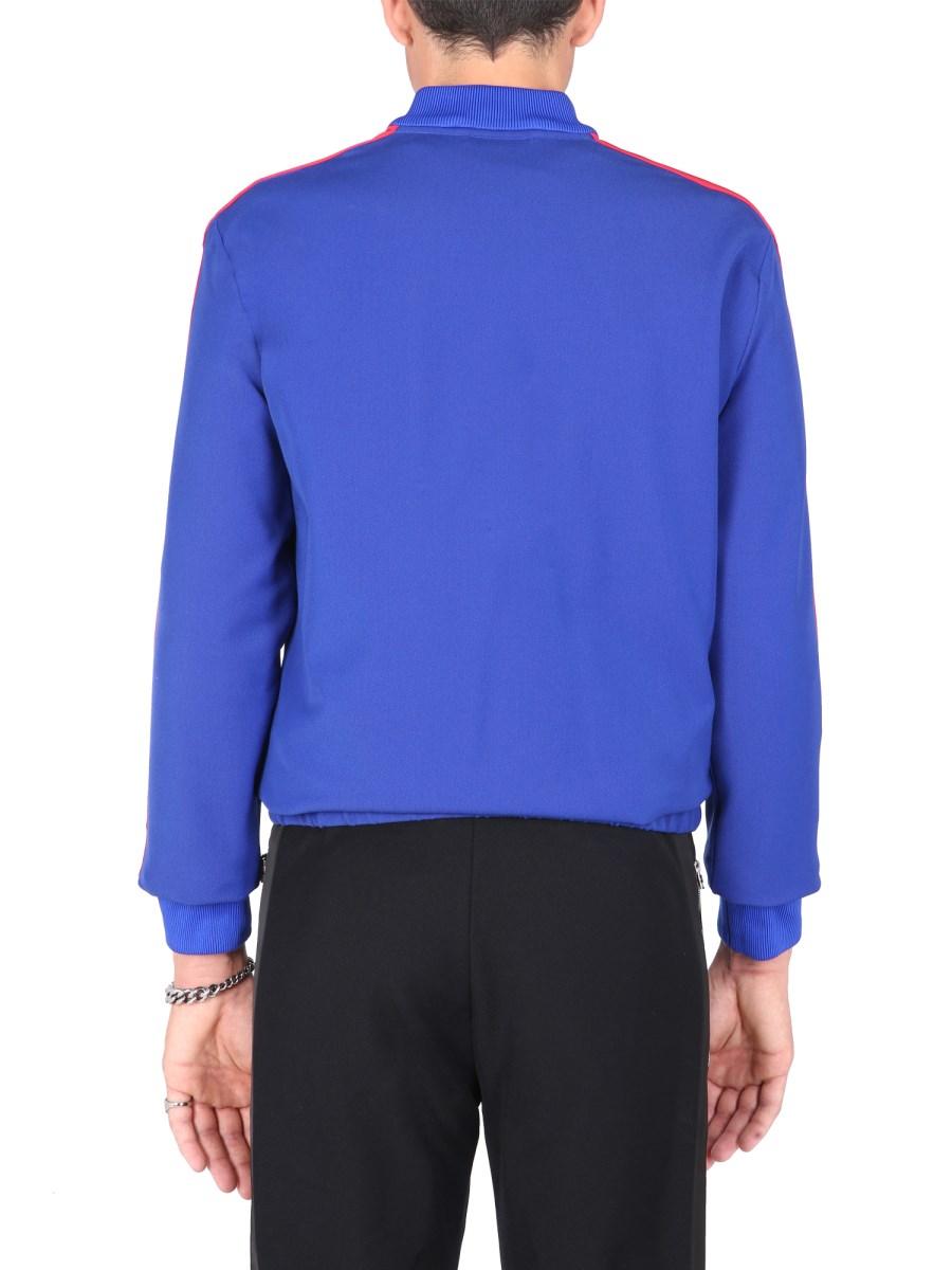 ALEXANDER McQUEEN FELPA IN COTONE CON RICAMO "TESCHIO"