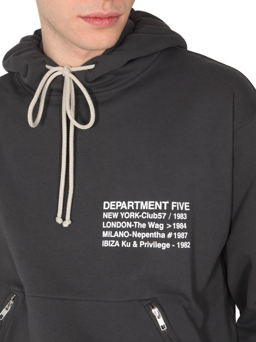 DEPARTMENT FIVE FELPA IN JERSEY DI COTONE CON STAMPA LOGO