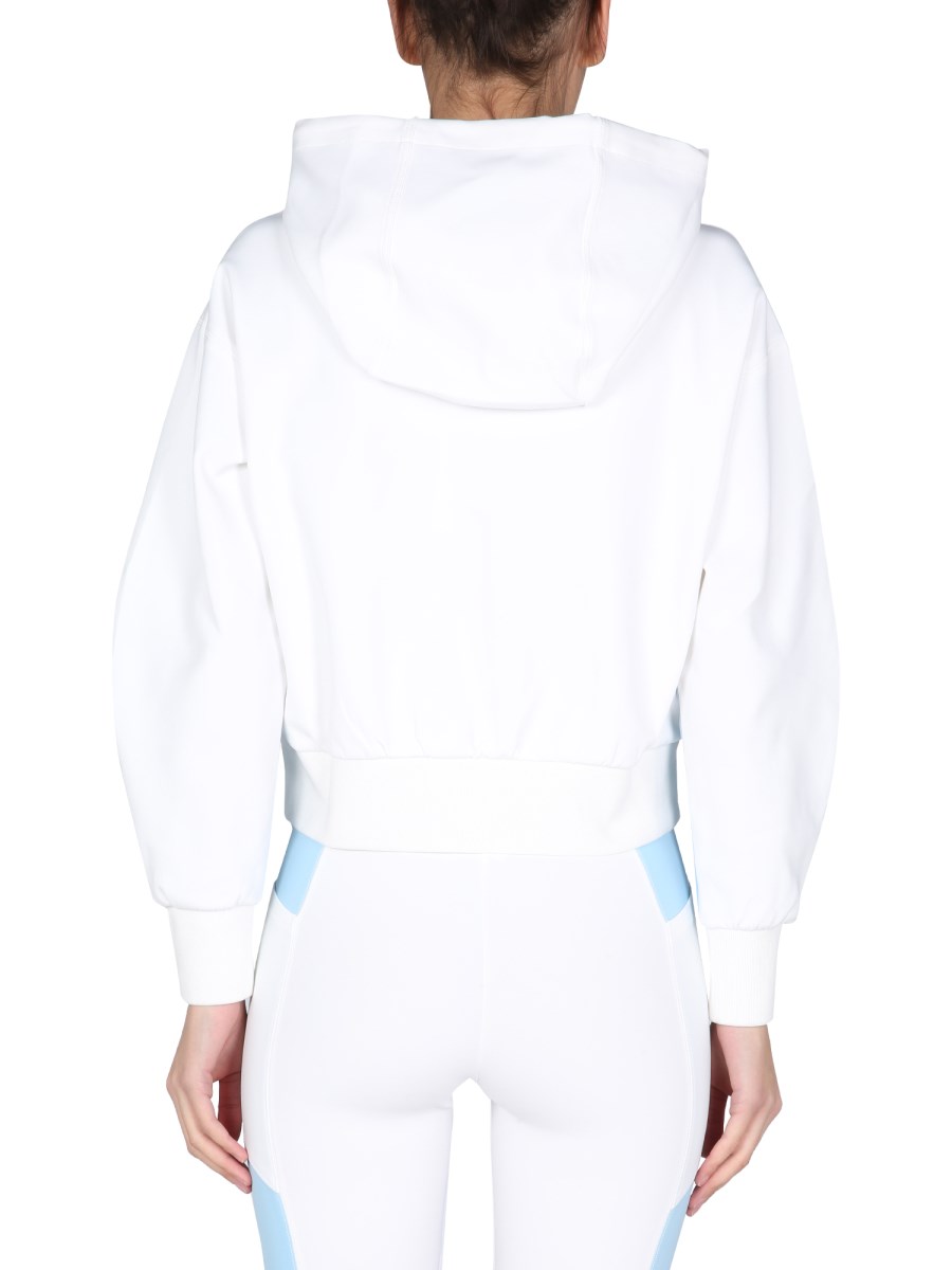 STELLA McCARTNEY FELPA IN MISTO NYLON CON STAMPA LOGO