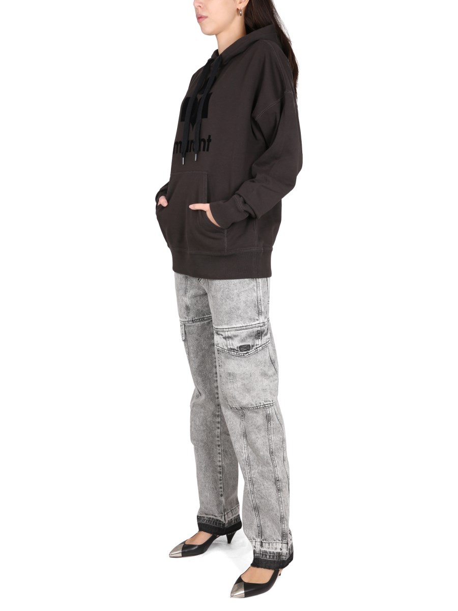 MARANT ÉTOILE FELPA "MANSEL" IN COTONE CON STAMPA LOGO