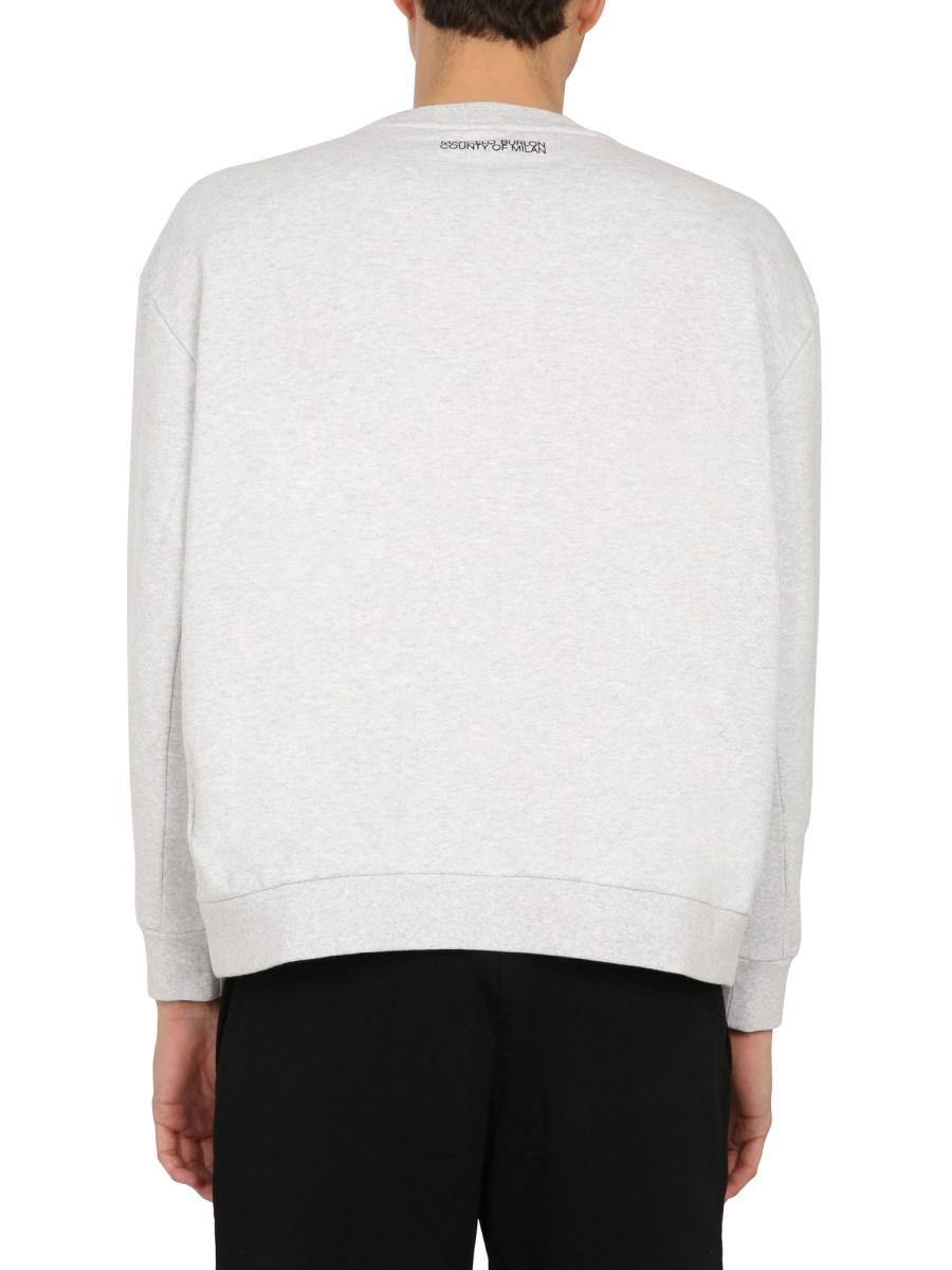 MARCELO BURLON COUNTY OF MILAN FELPA "MONOGRAM" OVERSIZE FIT IN COTONE