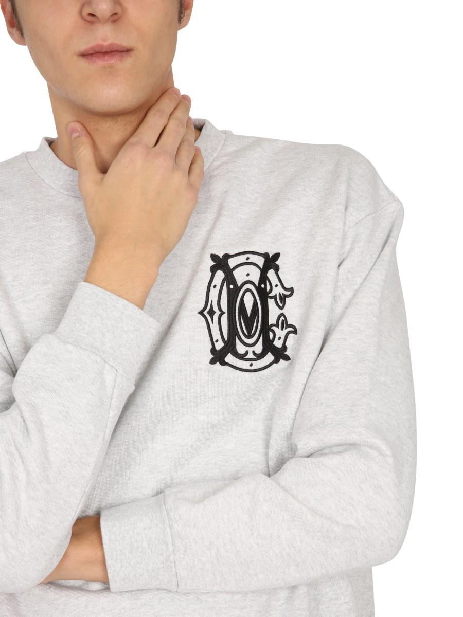 MARCELO BURLON COUNTY OF MILAN FELPA "MONOGRAM" OVERSIZE FIT IN COTONE