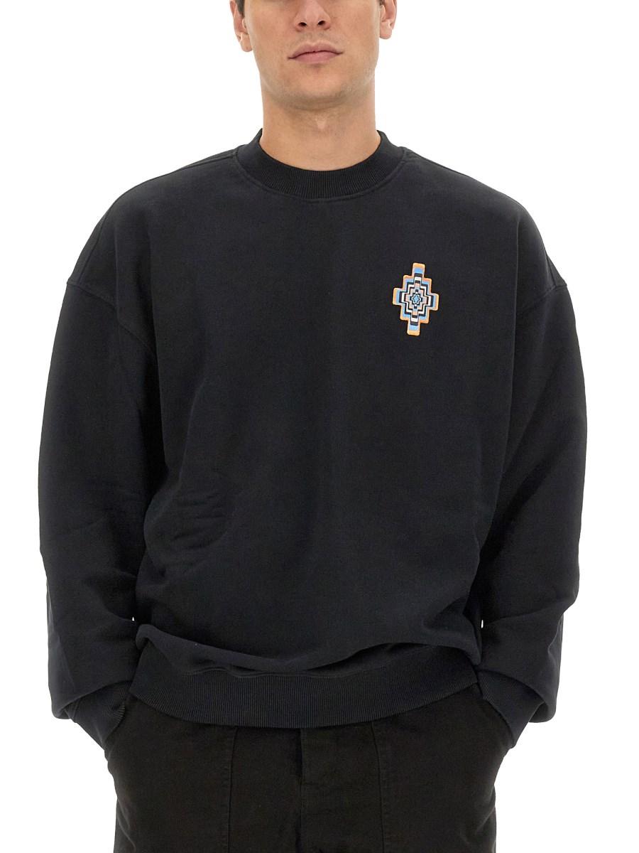 MARCELO BURLON COUNTY OF MILAN FELPA OPTICAL CROSS IN COTONE