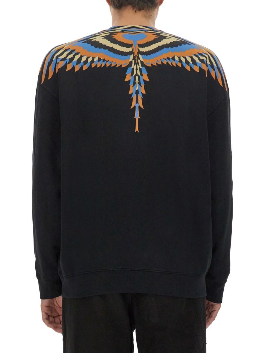 MARCELO BURLON COUNTY OF MILAN FELPA OPTICAL WINGS IN COTONE