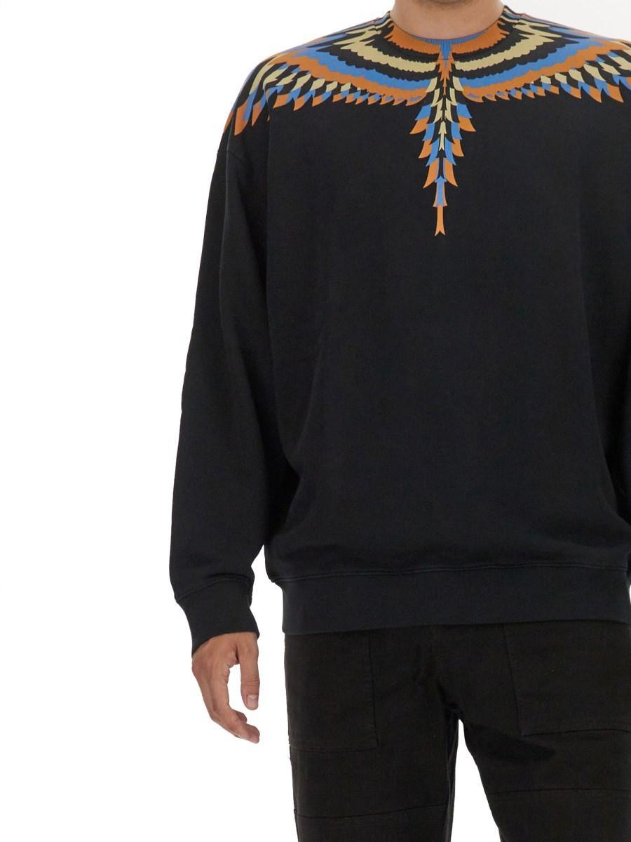 MARCELO BURLON COUNTY OF MILAN FELPA OPTICAL WINGS IN COTONE