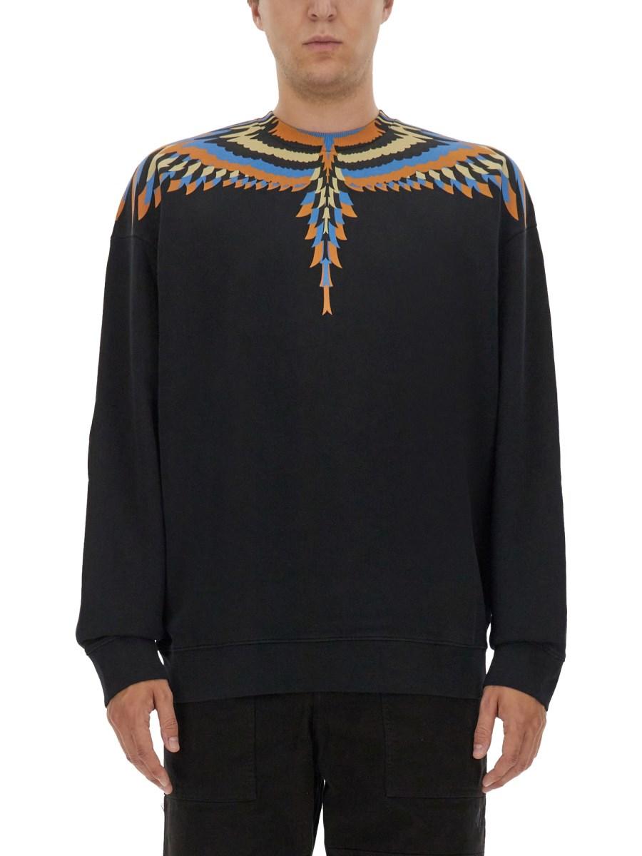 MARCELO BURLON COUNTY OF MILAN FELPA OPTICAL WINGS IN COTONE