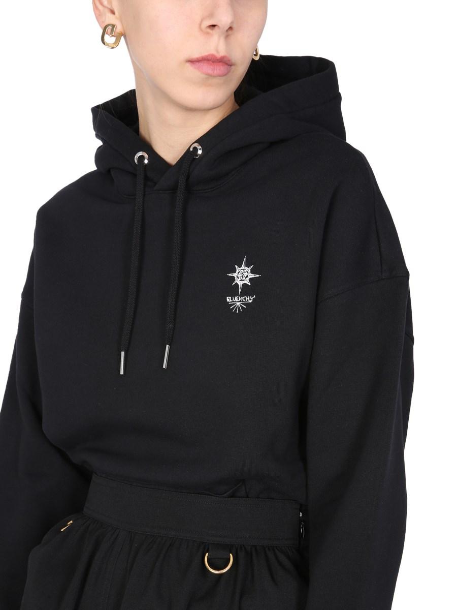 GIVENCHY FELPA OVERSIZE FIT IN COTONE CON STAMPA LOGO