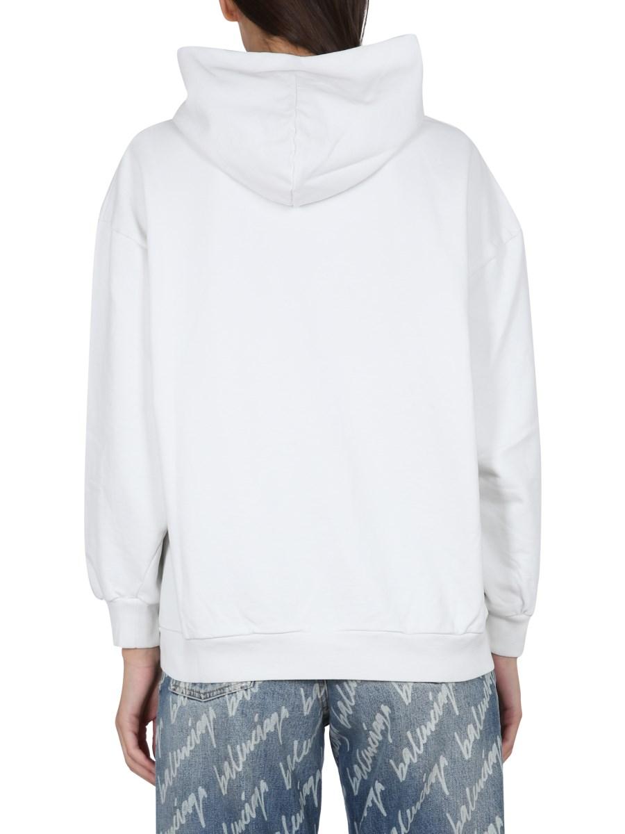 BALENCIAGA FELPA OVERSIZE IN COTONE CON PATCH ENERGY