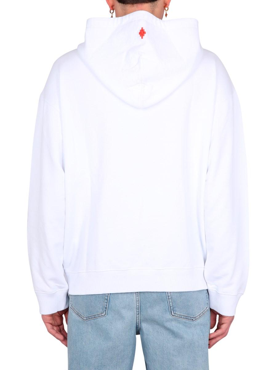 MARCELO BURLON COUNTY OF MILAN FELPA RIB CAGE IN COTONE