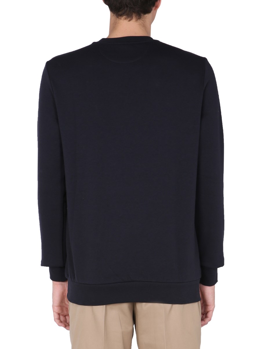 PAUL SMITH FELPA STAMPA SPLATTER IN MISTO COTONE CON LOGO RICAMATO
