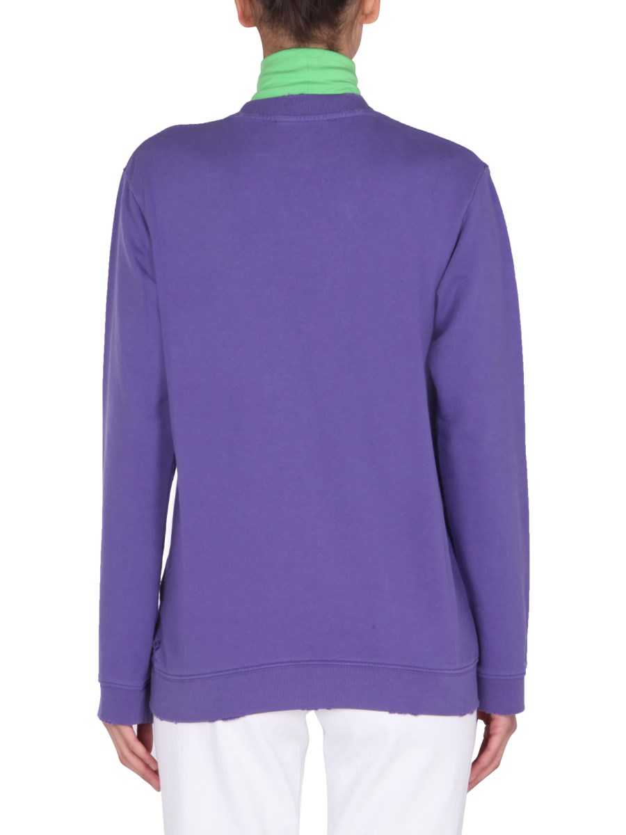 RAF SIMONS FELPA TEENAGE DREAMS IN COTONE DESTROYED