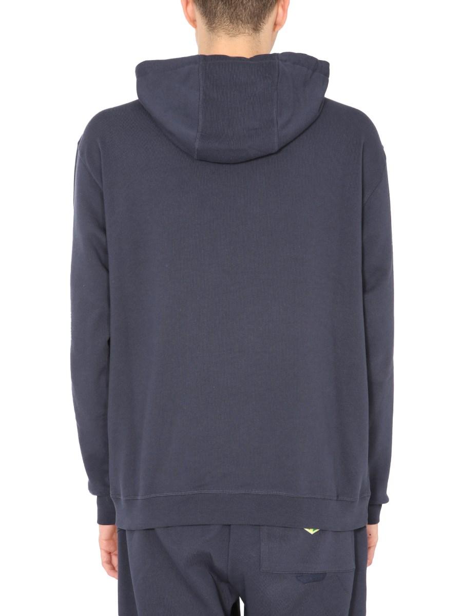 YMC FELPA TRUGOY IN COTONE BIOLOGICO SPAZZOLATO CON CAPPUCCIO
