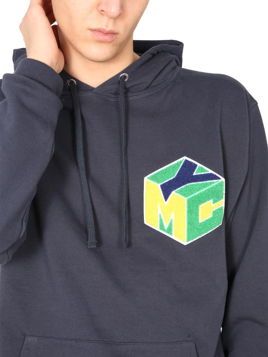 YMC FELPA TRUGOY IN COTONE BIOLOGICO SPAZZOLATO CON CAPPUCCIO