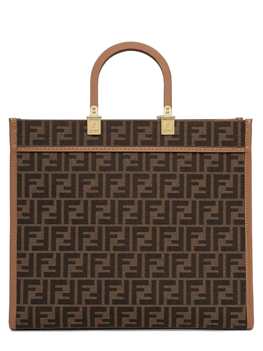 FENDI BORSA SUNSHINE MEDIUM IN TESSUTO FF
