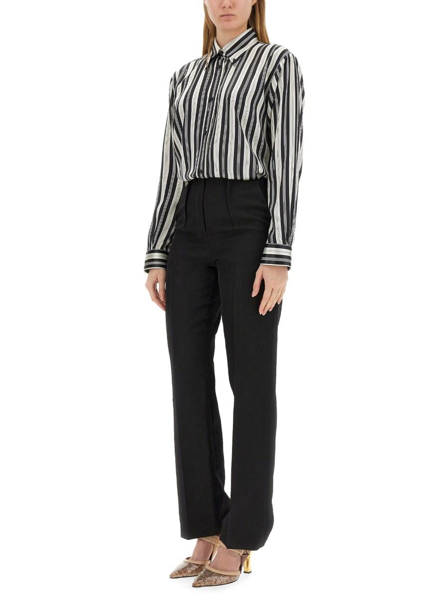 FENDI CAMICIA IN SETA A RIGHE