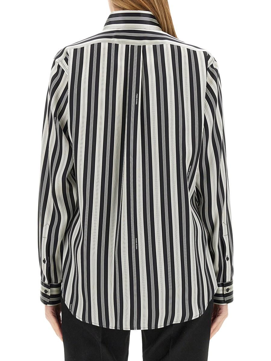 FENDI CAMICIA IN SETA A RIGHE