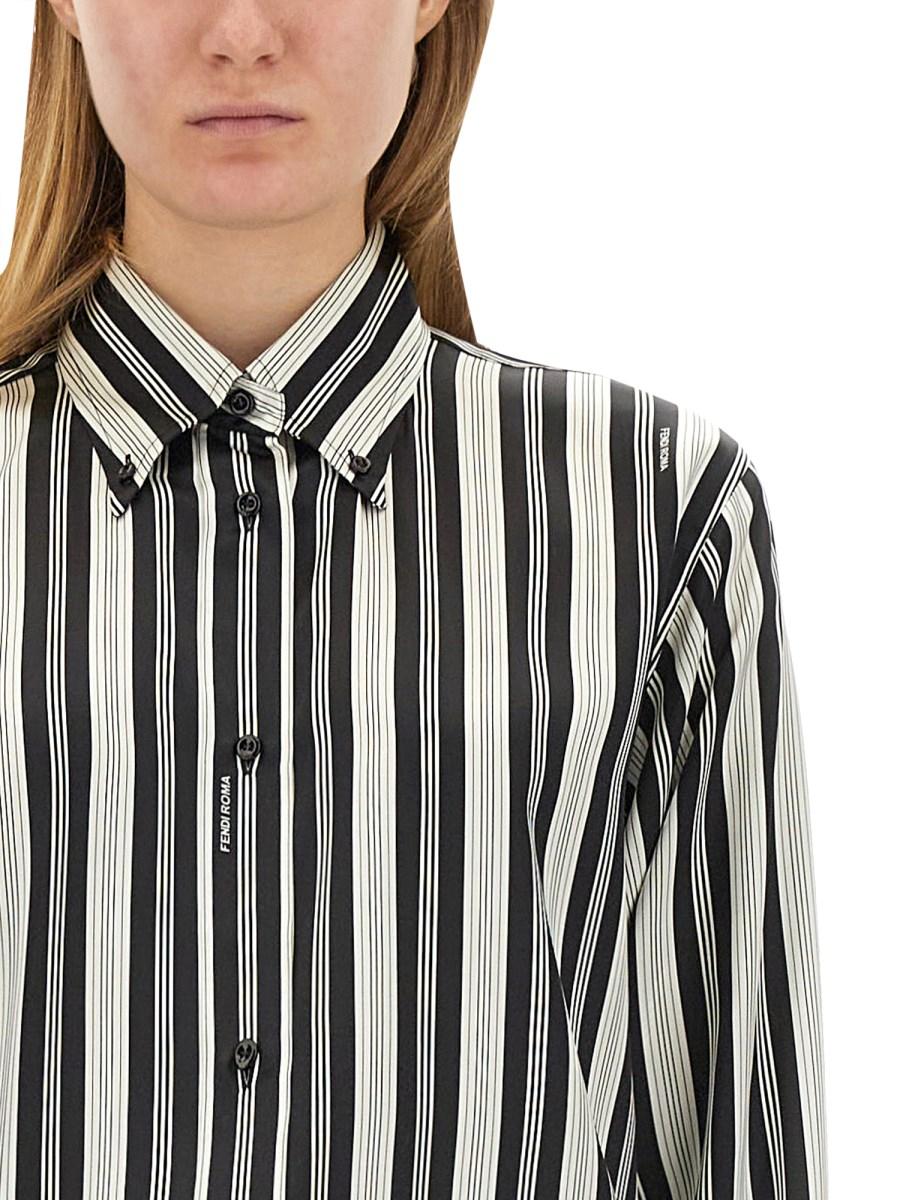 FENDI CAMICIA IN SETA A RIGHE