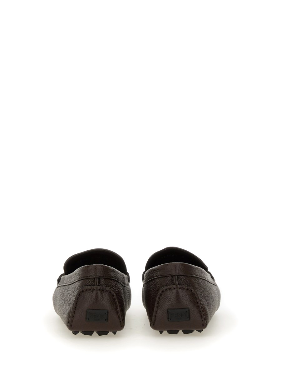 FENDI DRIVER O'LOCK IN PELLE E TESSUTO JACQUARD FF