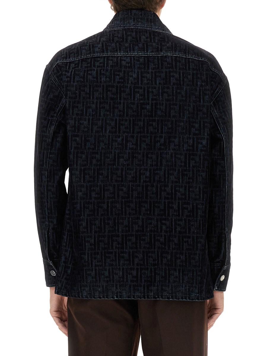 FENDI GIACCA FF IN DENIM DI COTONE