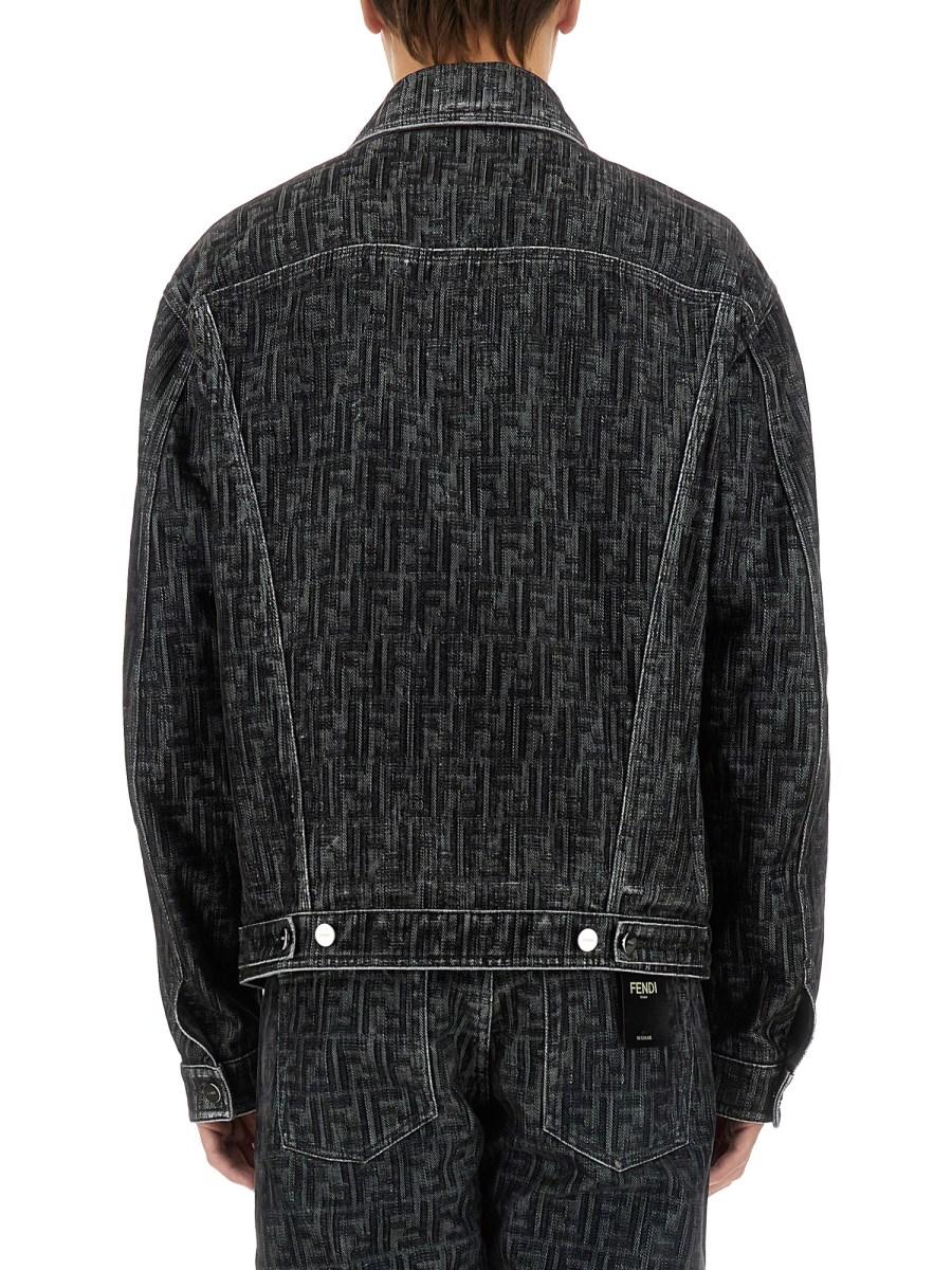 FENDI GIACCA FF IN DENIM DI COTONE