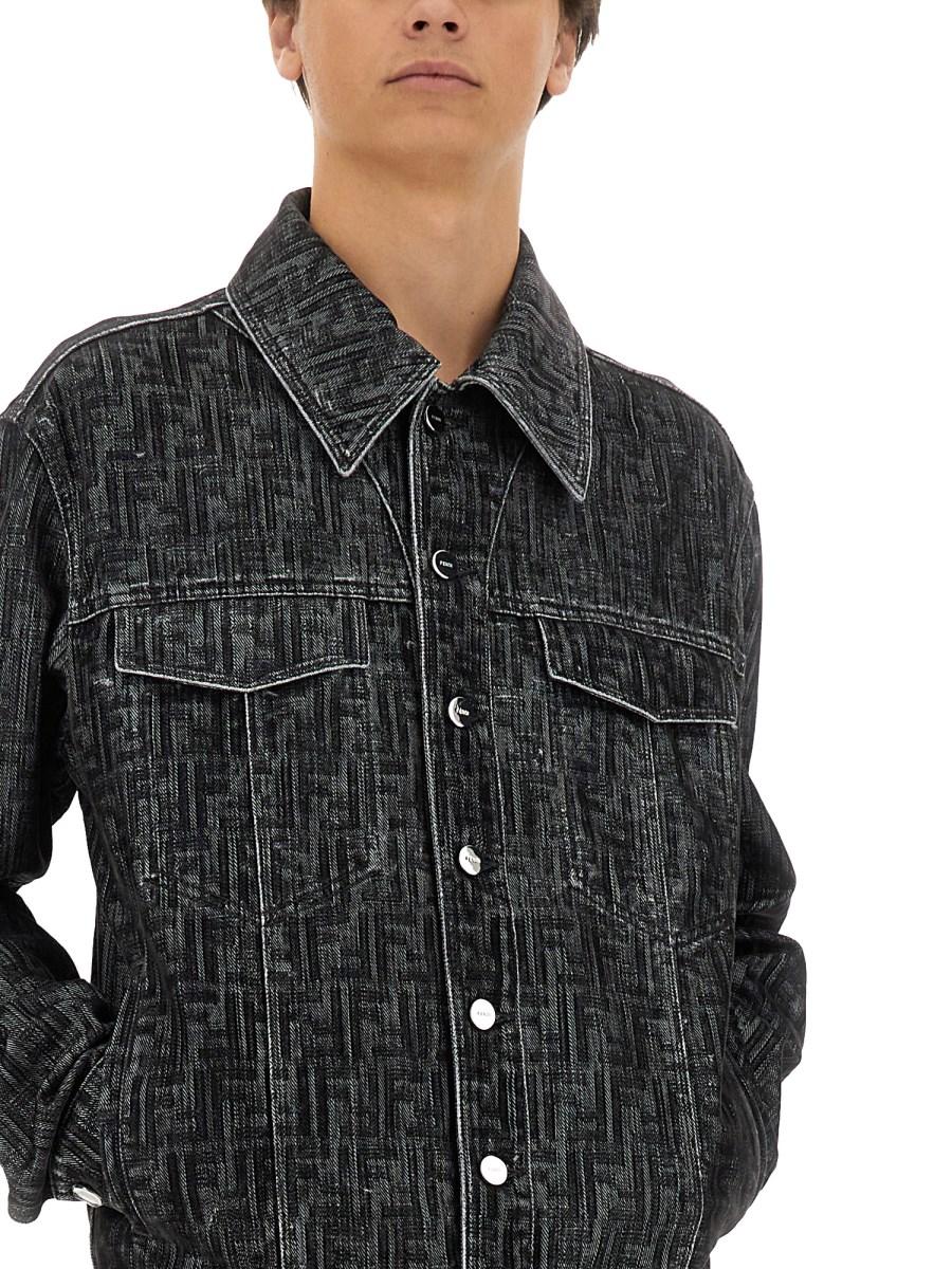 FENDI GIACCA FF IN DENIM DI COTONE
