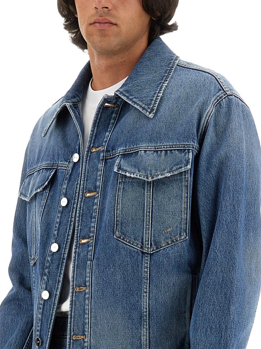 FENDI GIACCA IN DENIM DI COTONE
