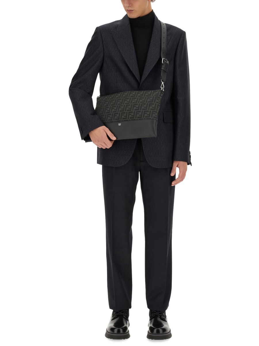 FENDI GIACCA MONOPETTO IN LANA