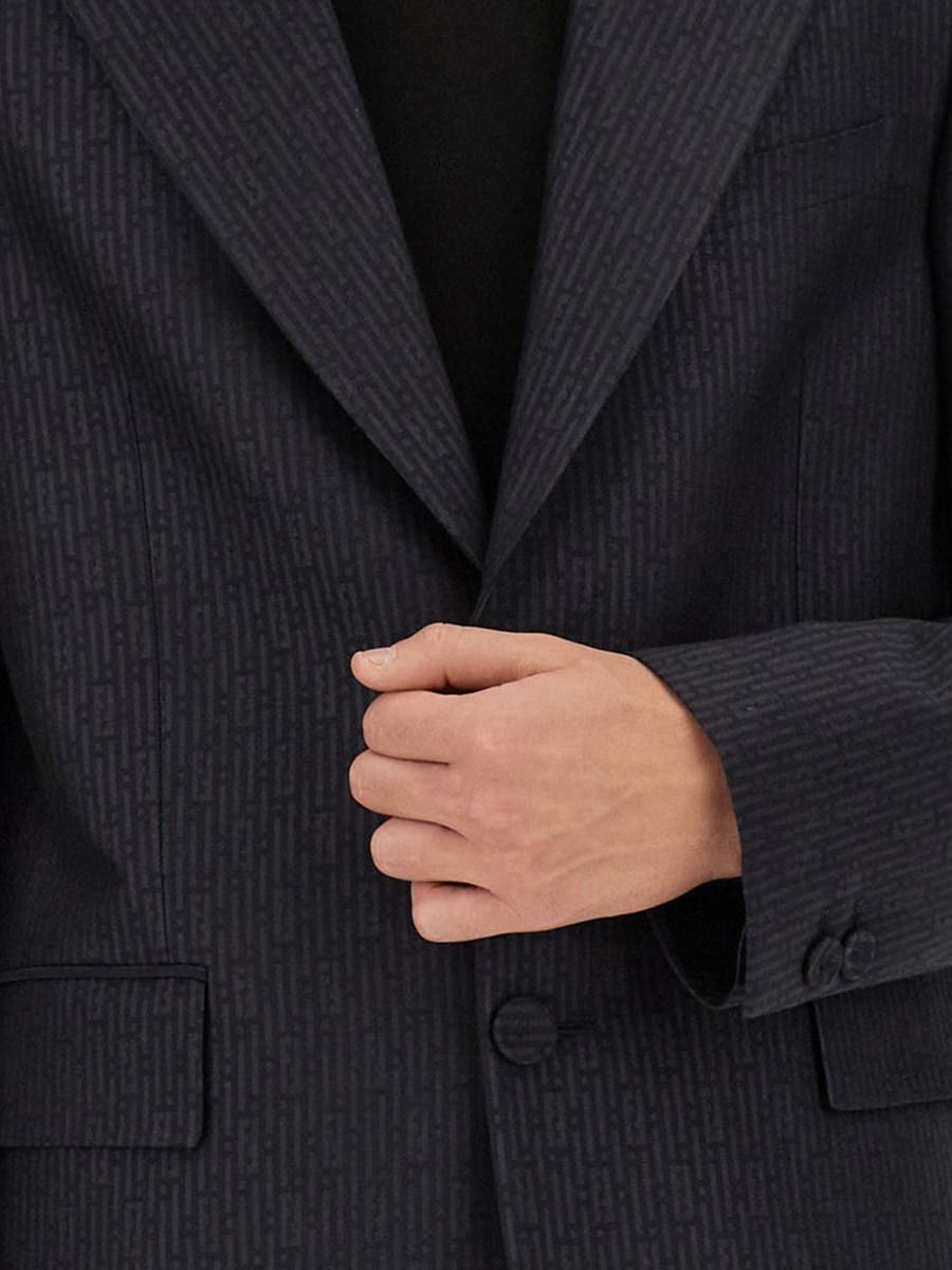 FENDI GIACCA MONOPETTO IN LANA