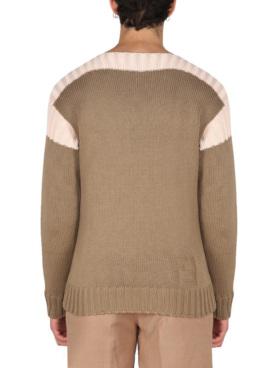 FENDI MAGLIA IN COTONE E CASHMERE