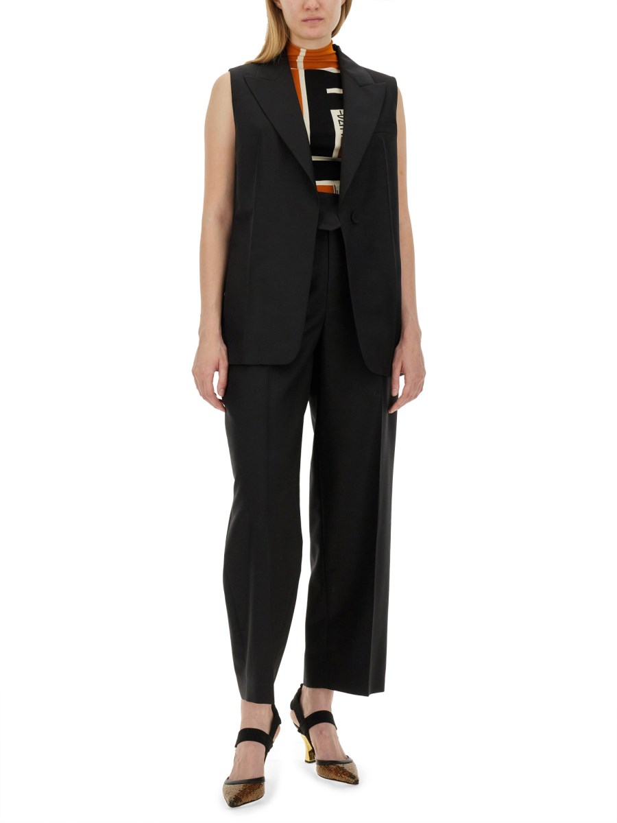 FENDI PANTALONE CON VITA ASIMMETRICA