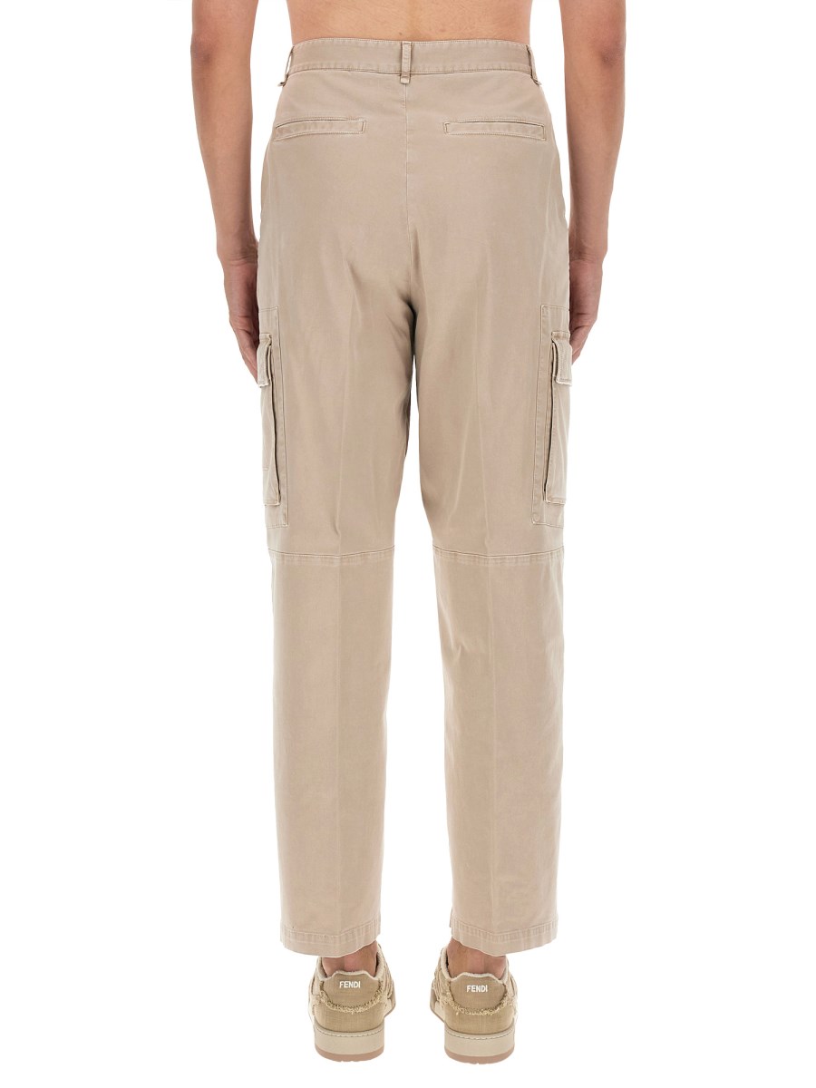 FENDI PANTALONE IN GABARDINA DI COTONE