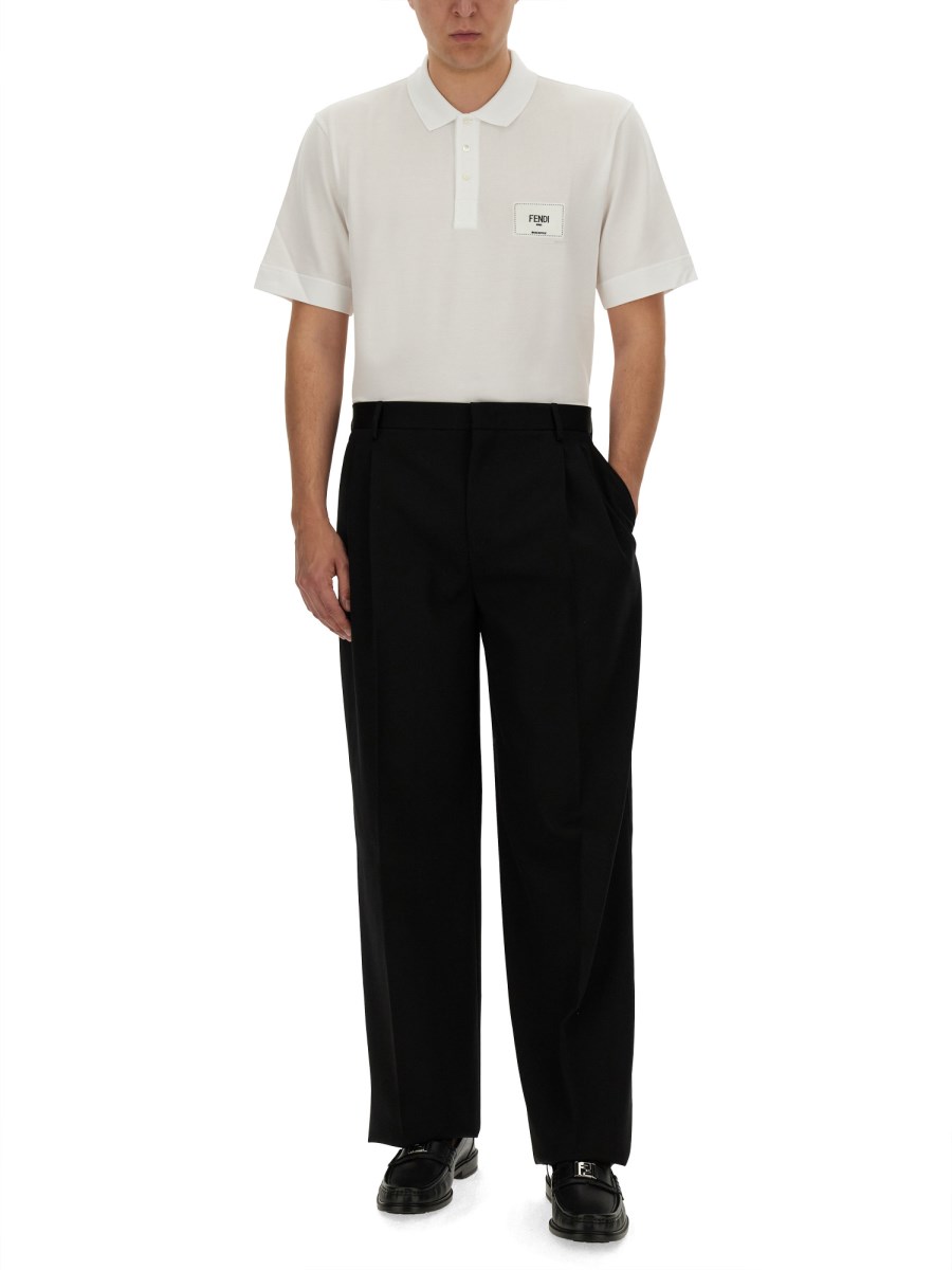 FENDI POLO IN PIQUET DI COTONE