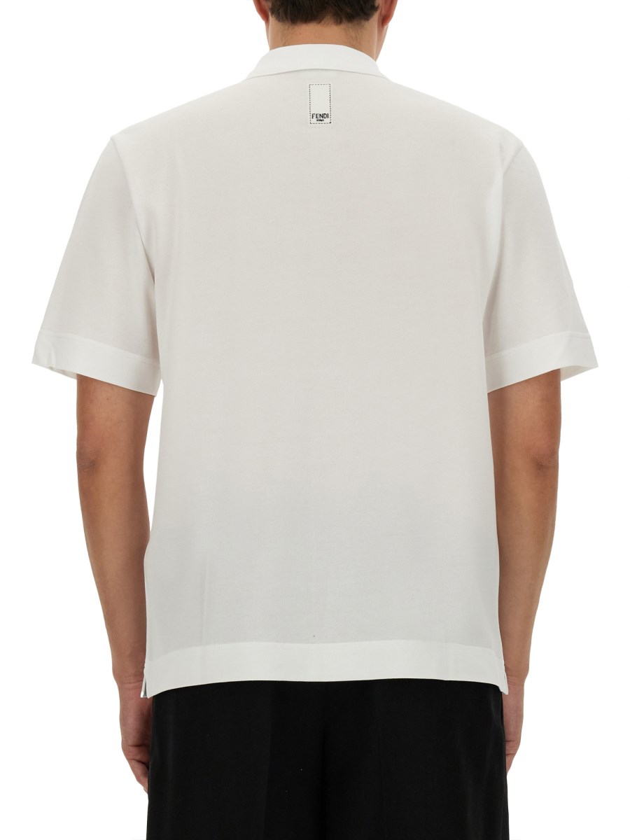 FENDI POLO IN PIQUET DI COTONE